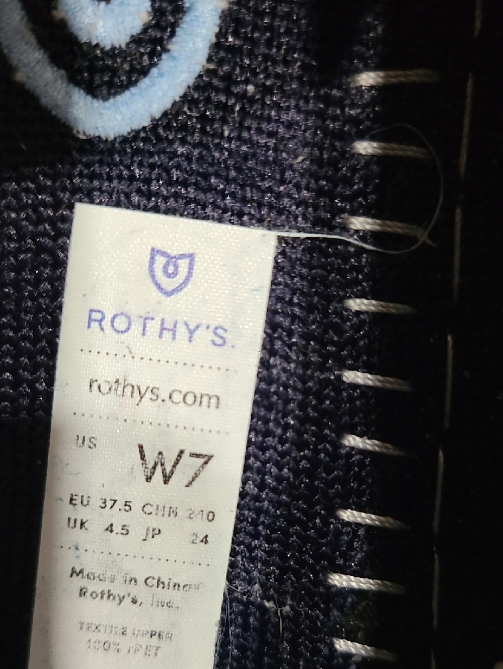 Rothy's Navy Knit Penny Loafers - Women's Slip-On - Picture 7 of 7